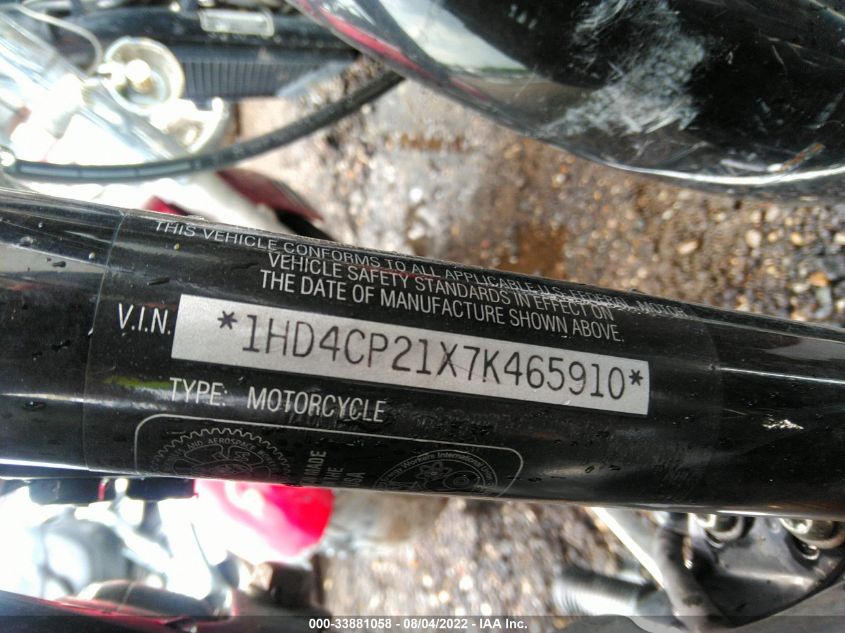 2007 HARLEY-DAVIDSON XL883 C 1HD4CP21X7K465910