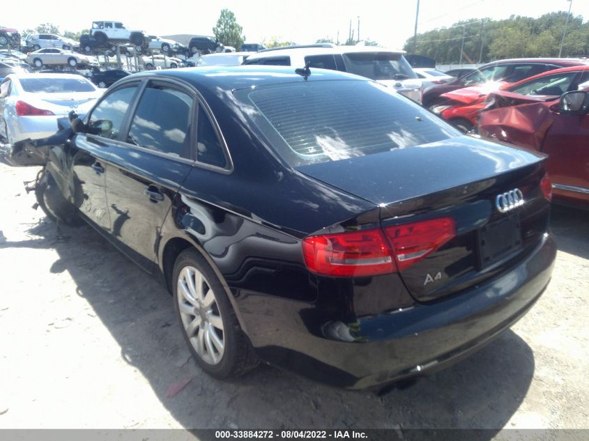 2014 AUDI A4 PREMIUM WAUAFAFL2EN020154