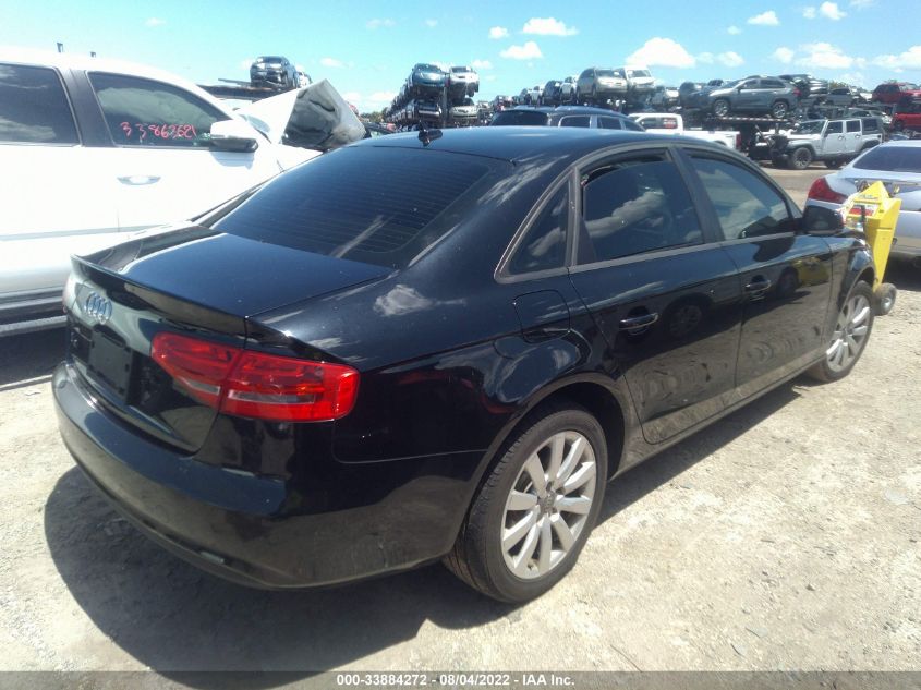 2014 AUDI A4 PREMIUM WAUAFAFL2EN020154