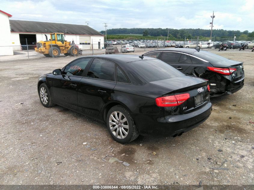 2013 AUDI A4 PREMIUM WAUAFAFL3DA167122