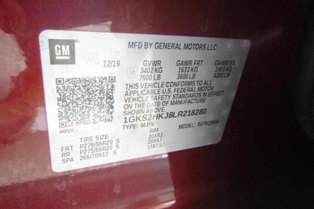 2020 GMC YUKON XL DENALI 1GKS2HKJ8LR218280