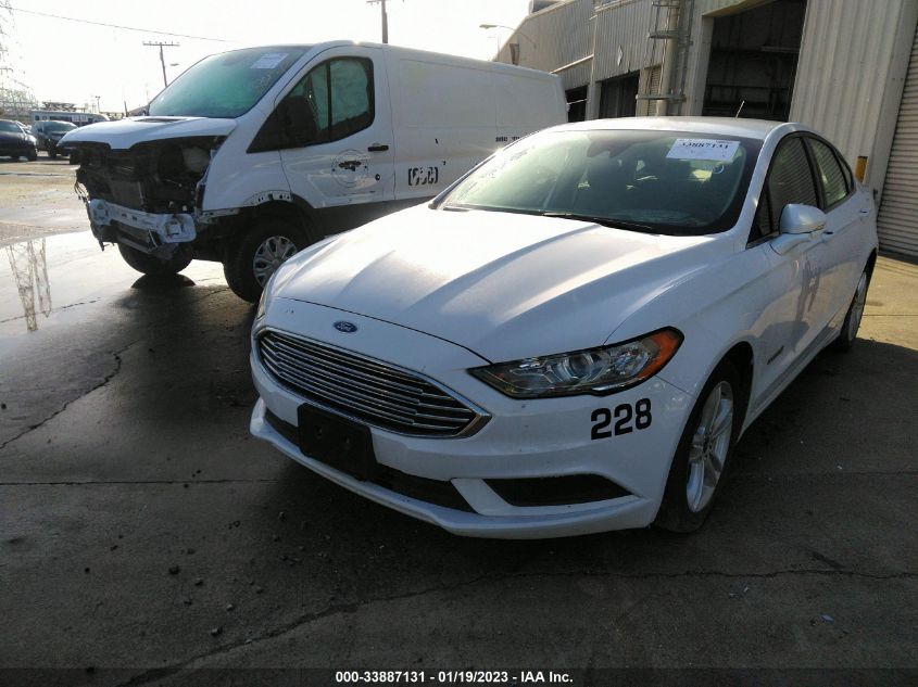 2018 FORD FUSION HYBRID SE 3FA6P0LU7JR249570