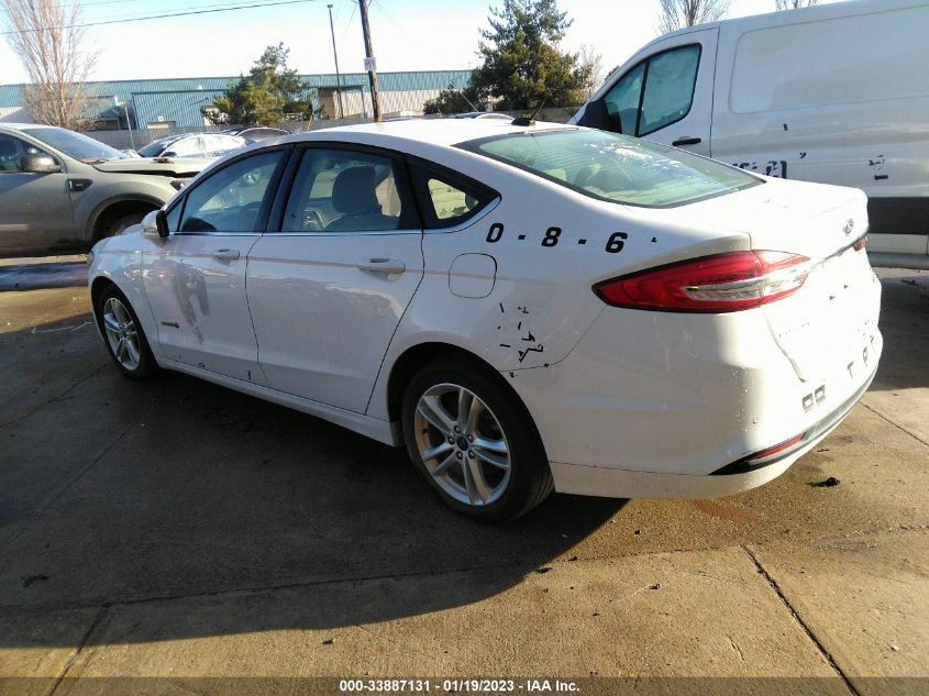 2018 FORD FUSION HYBRID SE 3FA6P0LU7JR249570