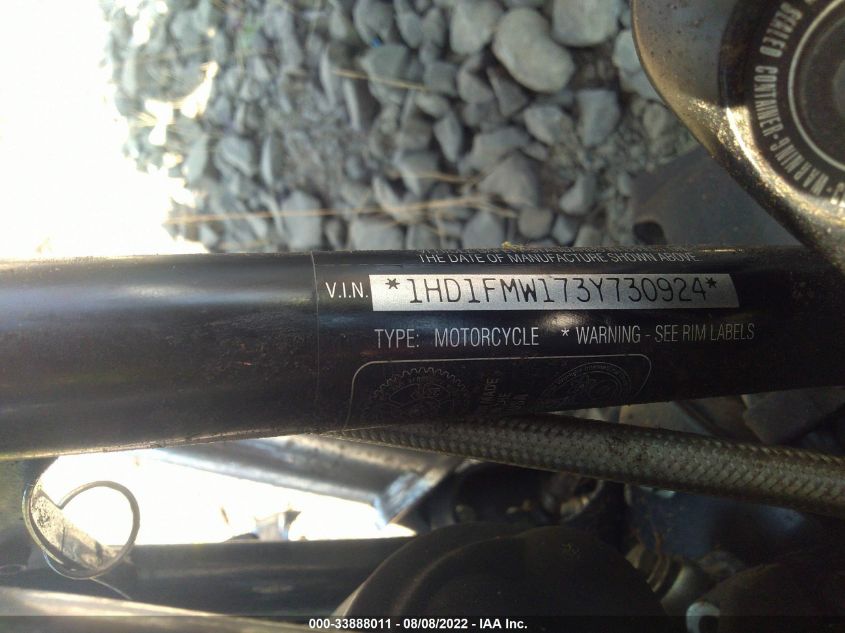 2003 HARLEY-DAVIDSON FLHTPI 1HD1FMW173Y730924