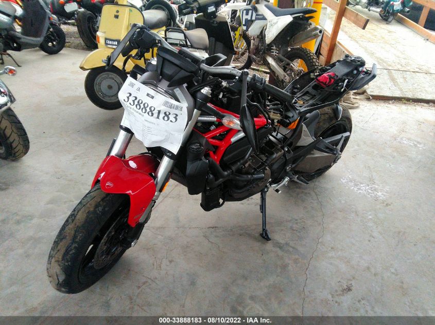 2017 DUCATI MONSTER 821 ZDM1RBTS5HB024480