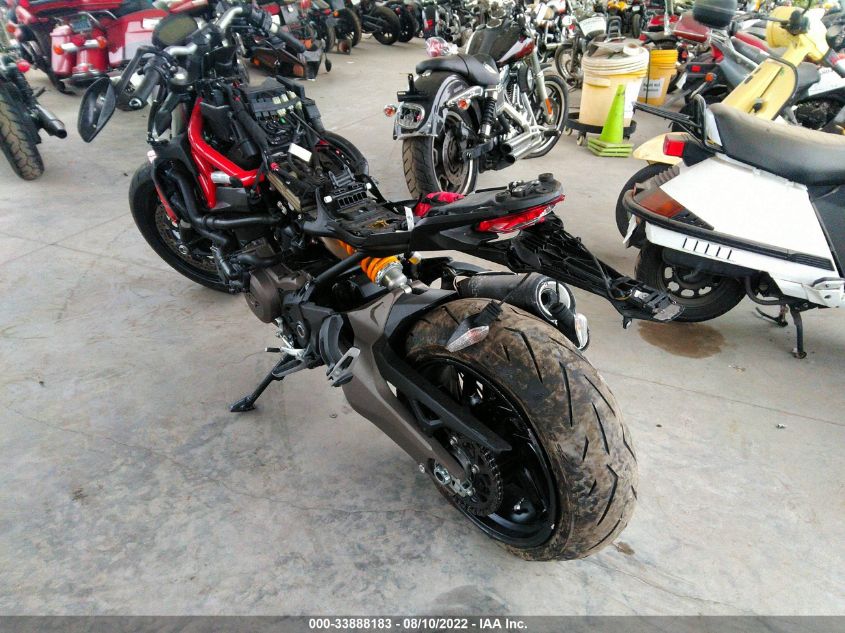 2017 DUCATI MONSTER 821 ZDM1RBTS5HB024480