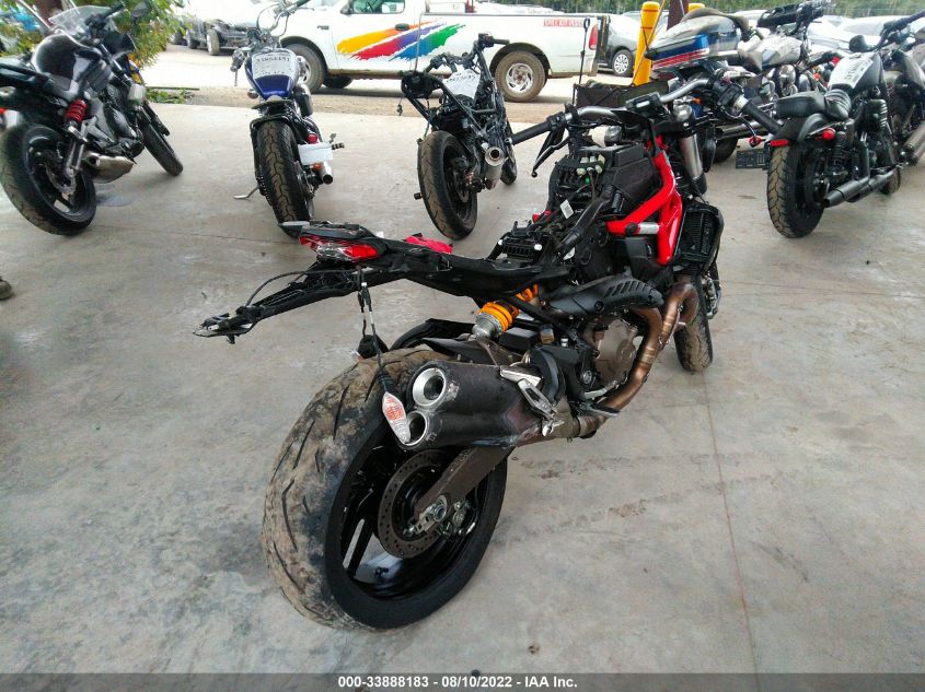 2017 DUCATI MONSTER 821 ZDM1RBTS5HB024480