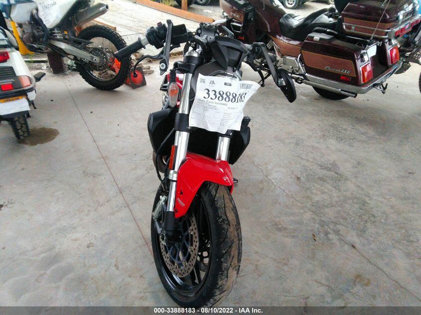 2017 DUCATI MONSTER 821 ZDM1RBTS5HB024480