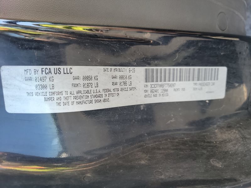 2015 FIAT 500 POP 3C3CFFAR6FT750207
