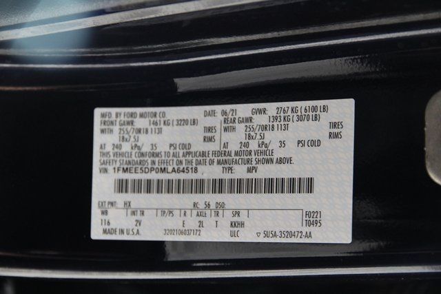 2021 FORD BRONCO BASE/BIG BEND 1FMEE5DP0MLA64518