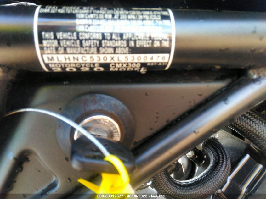 2020 HONDA CMX300 MLHNC530XL5300476