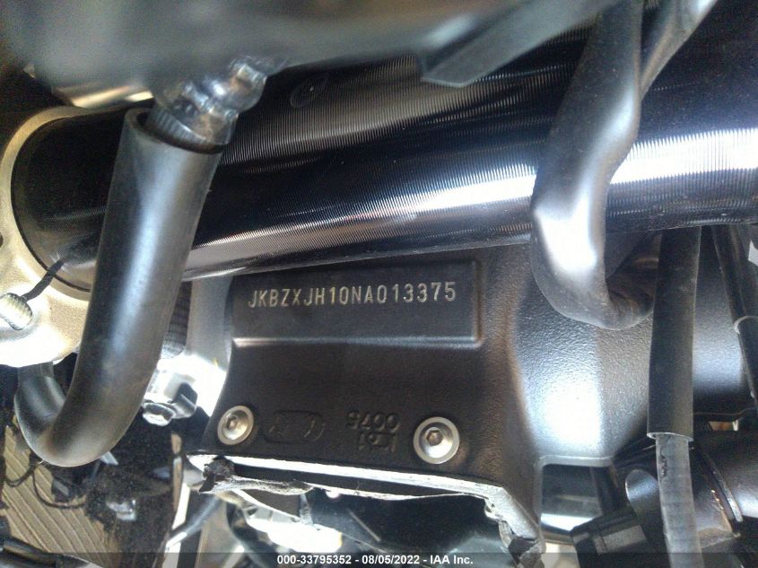 2022 KAWASAKI ZX636 K JKBZXJH10NA013375