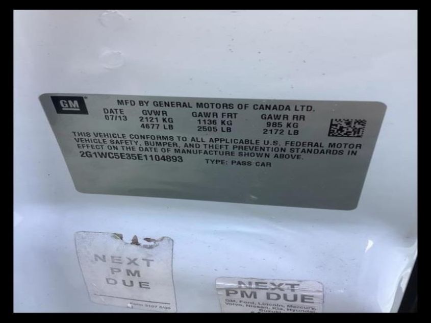 2014 CHEVROLET IMPALA LIMITED LTZ 2G1WC5E35E1104893