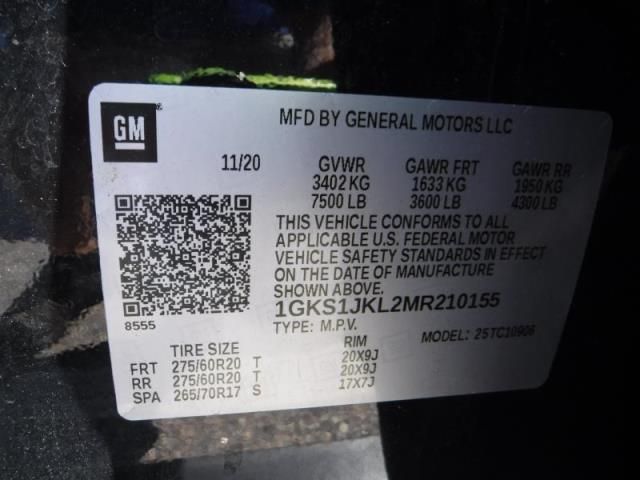 2021 GMC YUKON XL DENALI 1GKS1JKL2MR210155