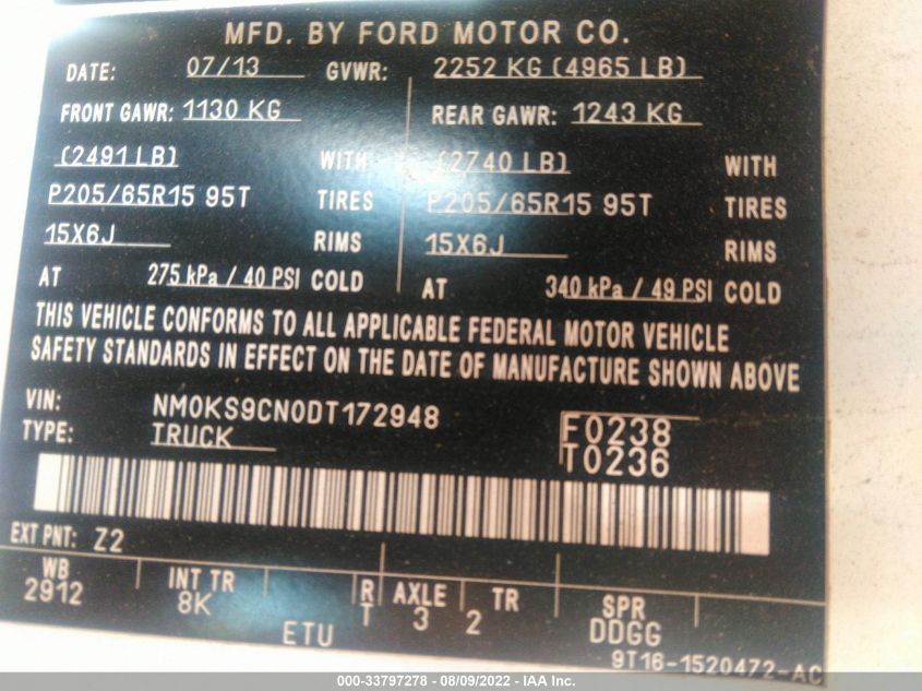 2013 FORD TRANSIT CONNECT WAGON XLT PREMIUM NM0KS9CN0DT172948