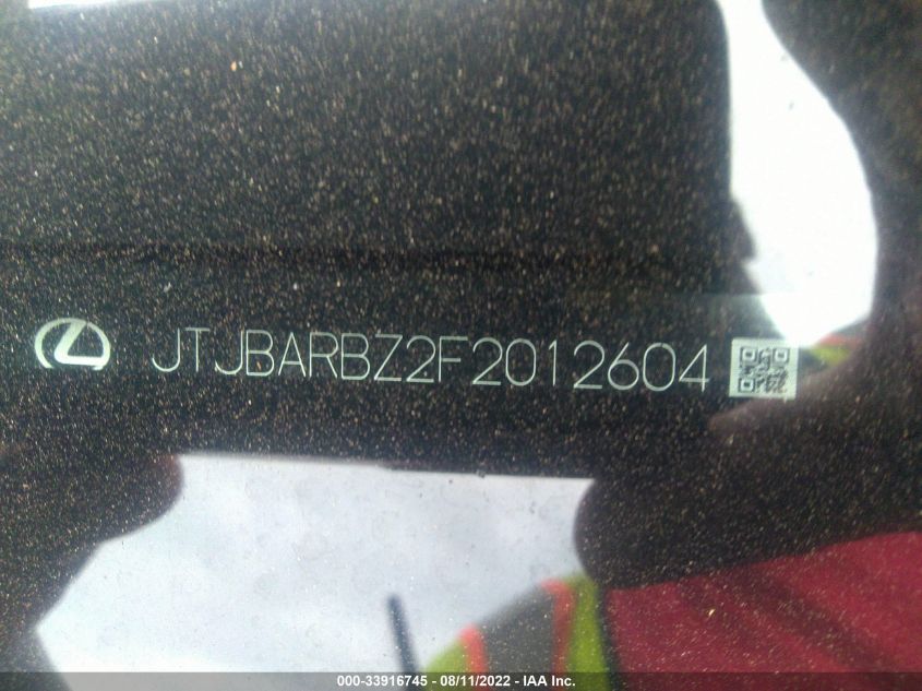 2015 LEXUS NX 200T JTJBARBZ2F2012604