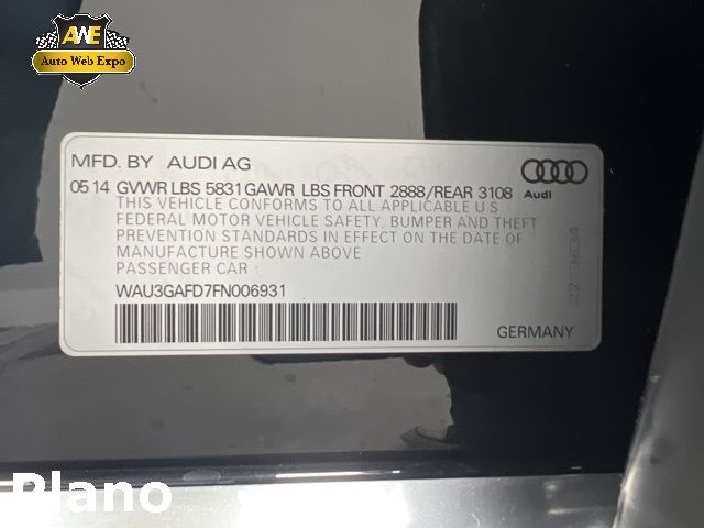 2015 AUDI A8 L 3.0T WAU3GAFD7FN006931