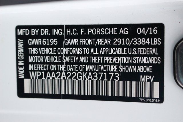 2016 PORSCHE CAYENNE WP1AA2A22GKA37173