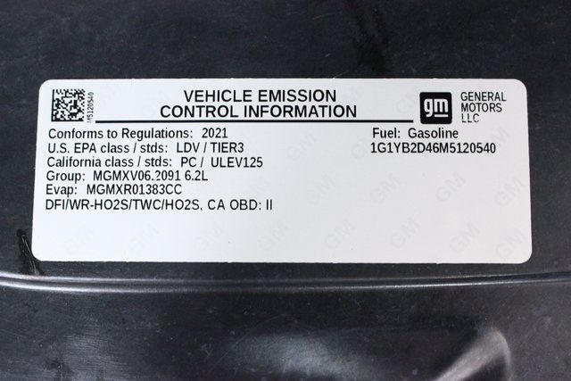 2021 CHEVROLET CORVETTE 2LT 1G1YB2D46M5120540