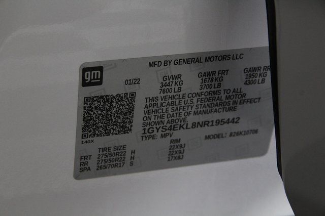 2022 CADILLAC ESCALADE SPORT 1GYS4EKL8NR195442
