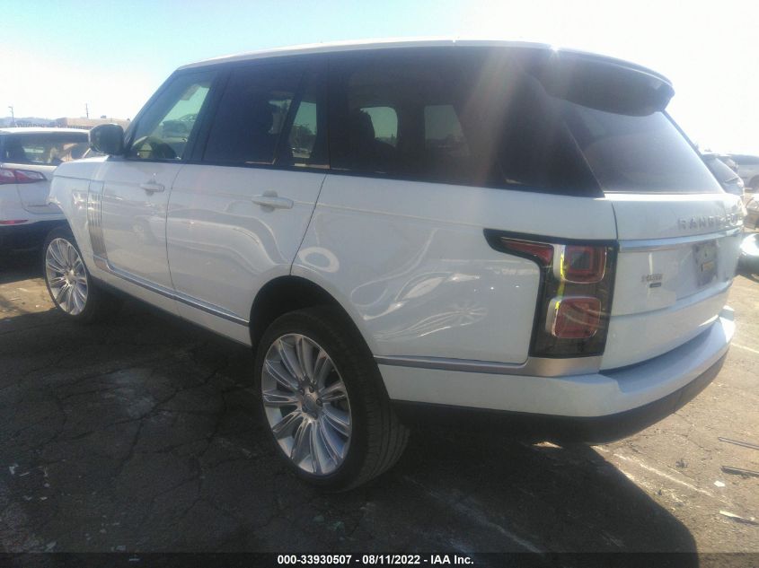 2020 LAND ROVER RANGE ROVER HSE SALGS2RU9LA586229