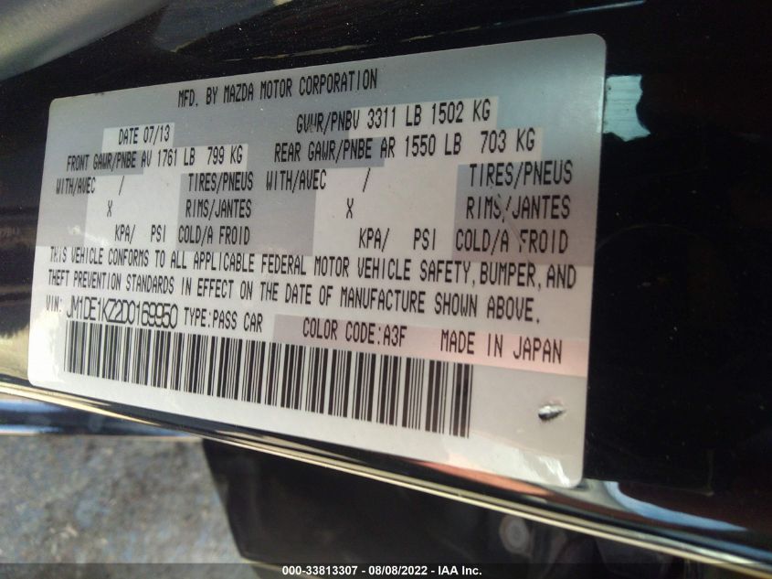 2013 MAZDA MAZDA2 SPORT JM1DE1KZ2D0169950