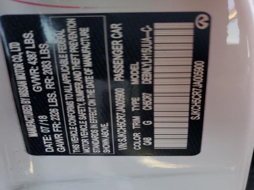 2018 INFINITI QX30 ESSENTIAL SJKCH5CR7JA005900