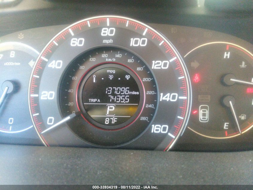 2013 HONDA ACCORD CPE EX-L 1HGCT2B80DA002917