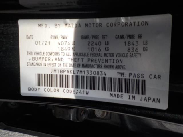 2021 MAZDA MAZDA3 HATCHBACK SELECT JM1BPAKL7M1330834