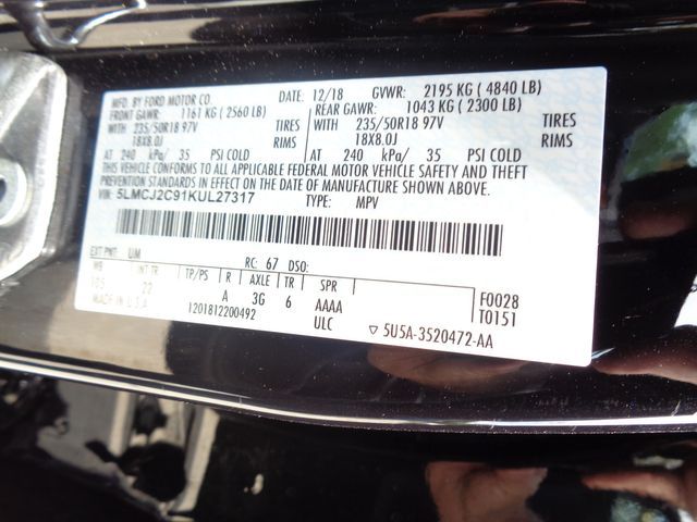 2019 LINCOLN MKC SELECT 5LMCJ2C91KUL27317