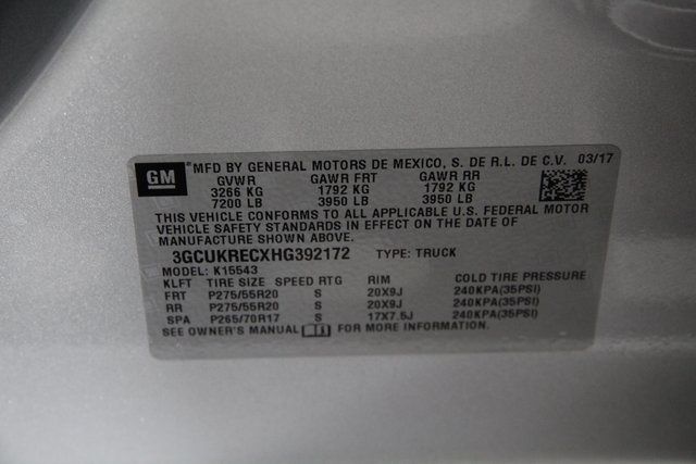 2017 CHEVROLET SILVERADO 1500 LT 3GCUKRECXHG392172