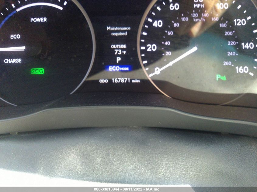 2013 LEXUS ES 300H HYBRID JTHBW1GG8D2027522
