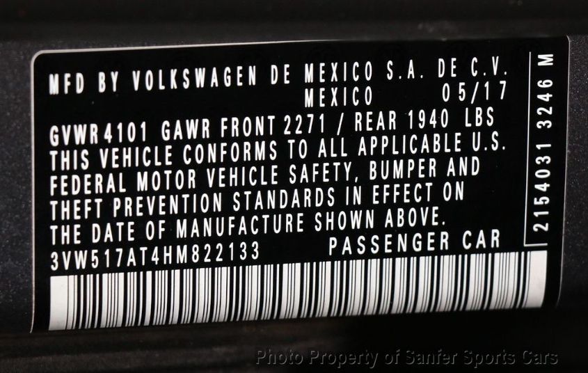 2017 VOLKSWAGEN BEETLE CONVERTIBLE 1.8T S/1.8T SE 3VW517AT4HM822133