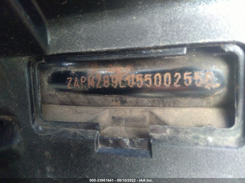 2005 PIAGGIO BV 200 ZAPM289L055002556