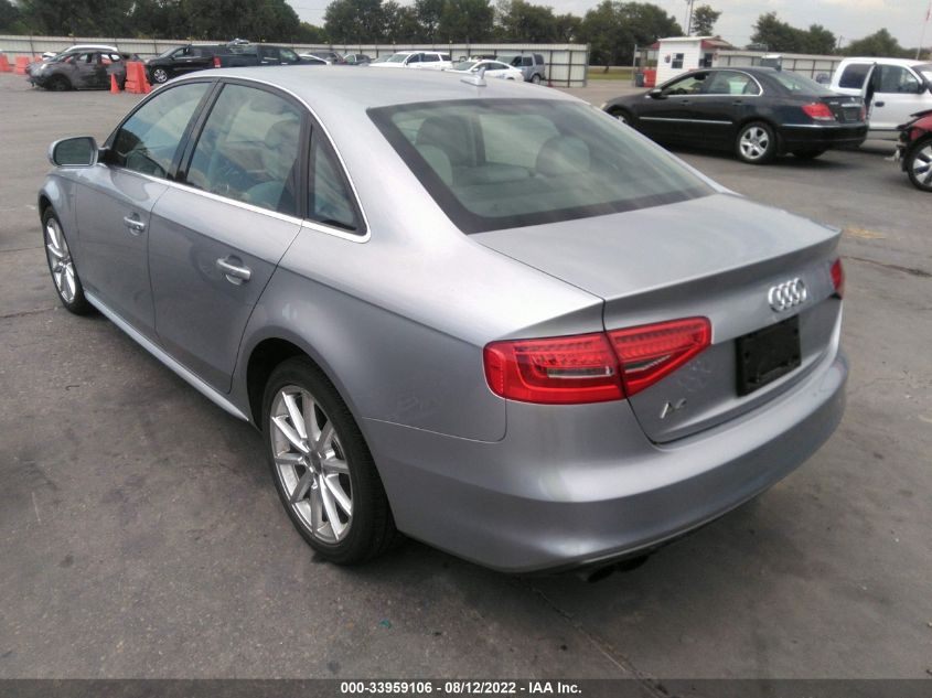 2015 AUDI A4 PREMIUM PLUS WAUEFAFL0FN018597