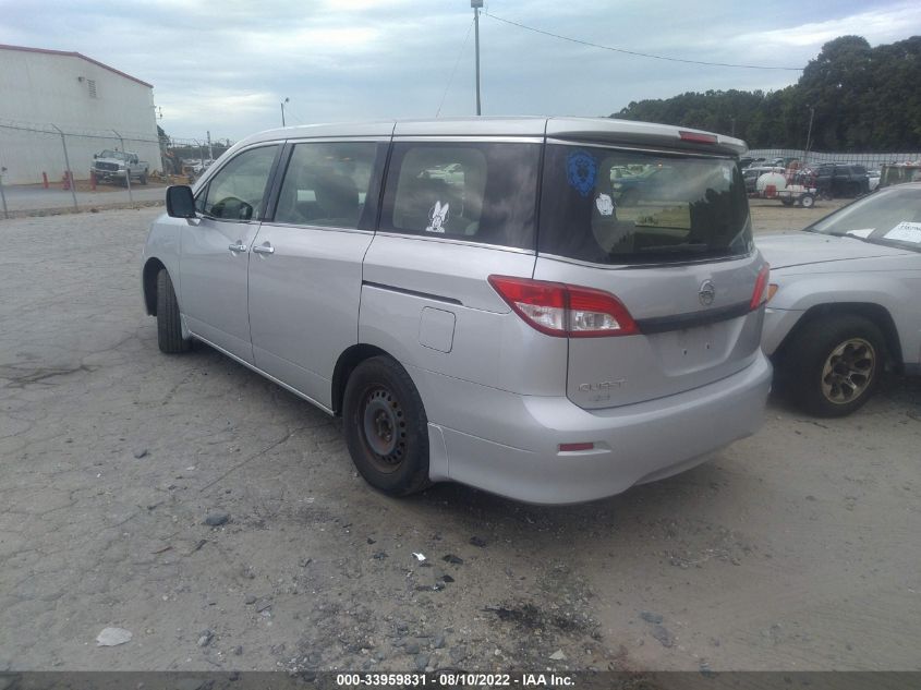 2013 NISSAN QUEST S JN8AE2KP0D9066629