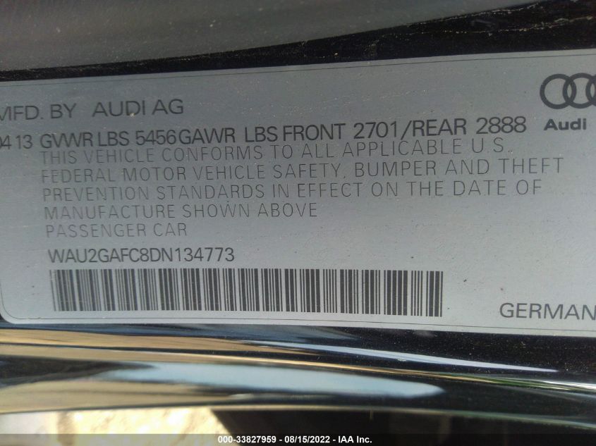 2013 AUDI A7 3.0 PRESTIGE WAU2GAFC8DN134773