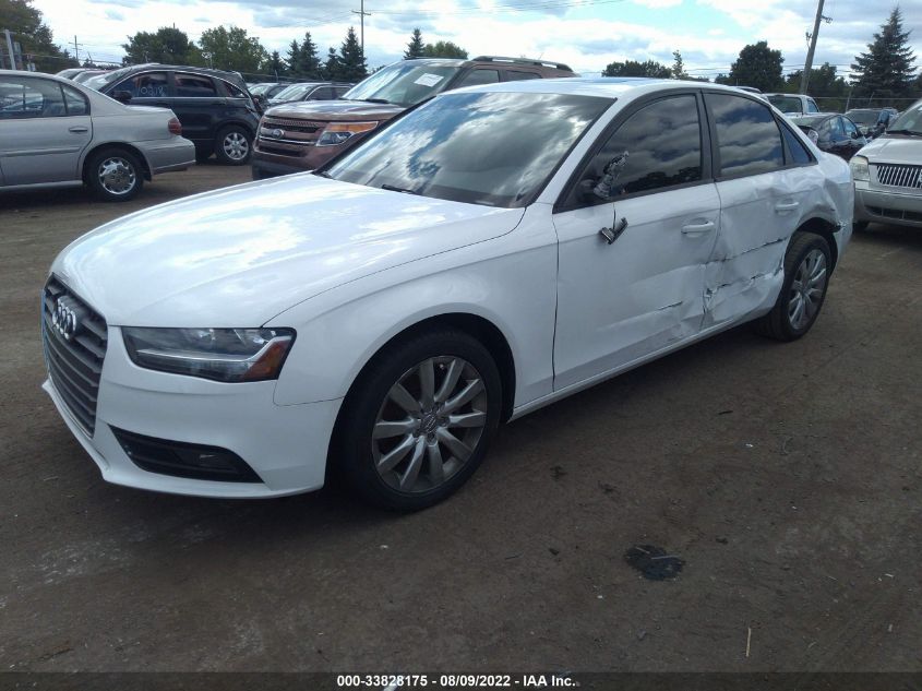 2014 AUDI A4 PREMIUM WAUAFAFL8EN030882