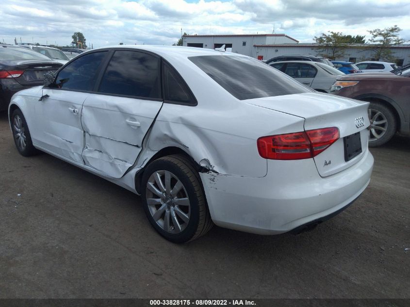 2014 AUDI A4 PREMIUM WAUAFAFL8EN030882