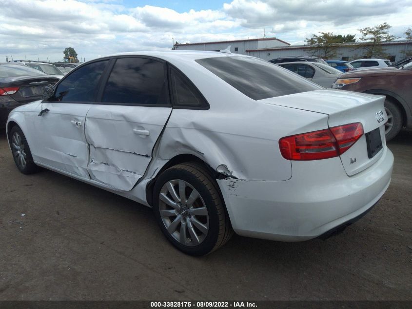 2014 AUDI A4 PREMIUM WAUAFAFL8EN030882
