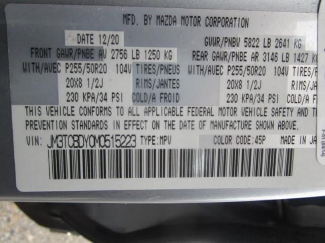 2021 MAZDA CX-9 GRAND TOURING JM3TCBDY0M0515223