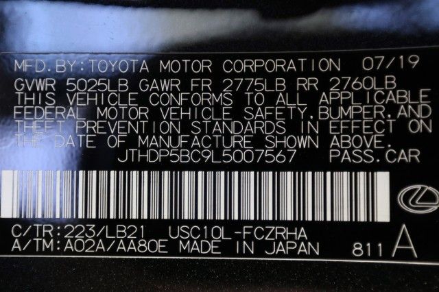 2020 LEXUS RC F JTHDP5BC9L5007567