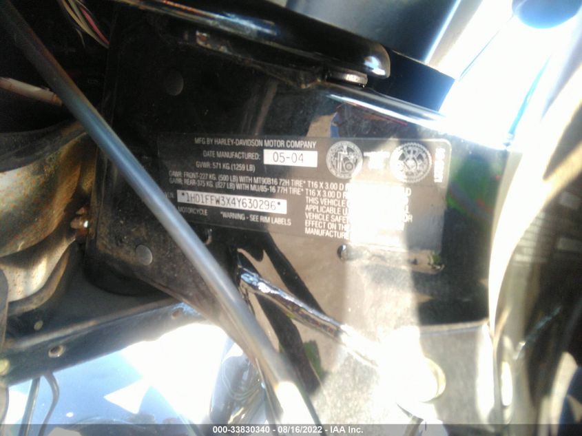 2004 HARLEY-DAVIDSON FLHTCI 1HD1FFW3X4Y630296