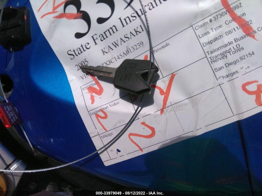 2005 KAWASAKI ZX636 C1 JKBZXJC145A013239