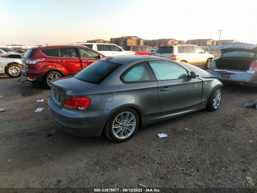 2013 BMW 1 SERIES 128I WBAUP7C5XDVP24894
