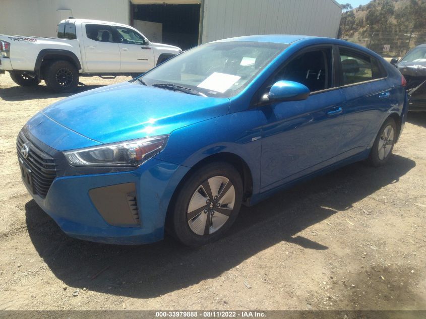 2018 HYUNDAI IONIQ HYBRID BLUE KMHC65LC7JU066484