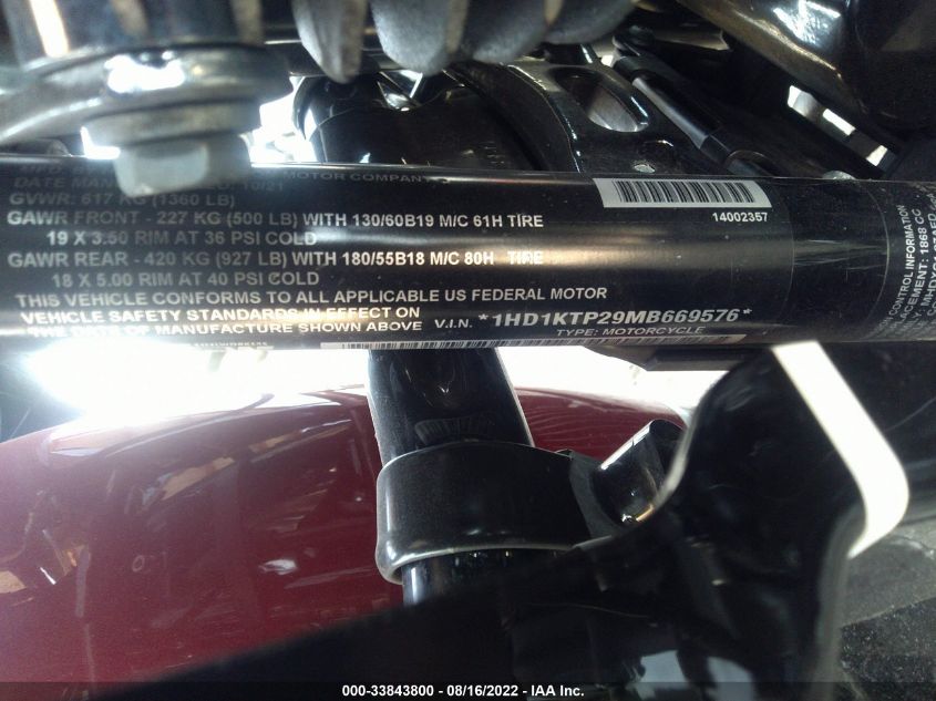 2021 HARLEY-DAVIDSON FLTRXS 1HD1KTP29MB669576