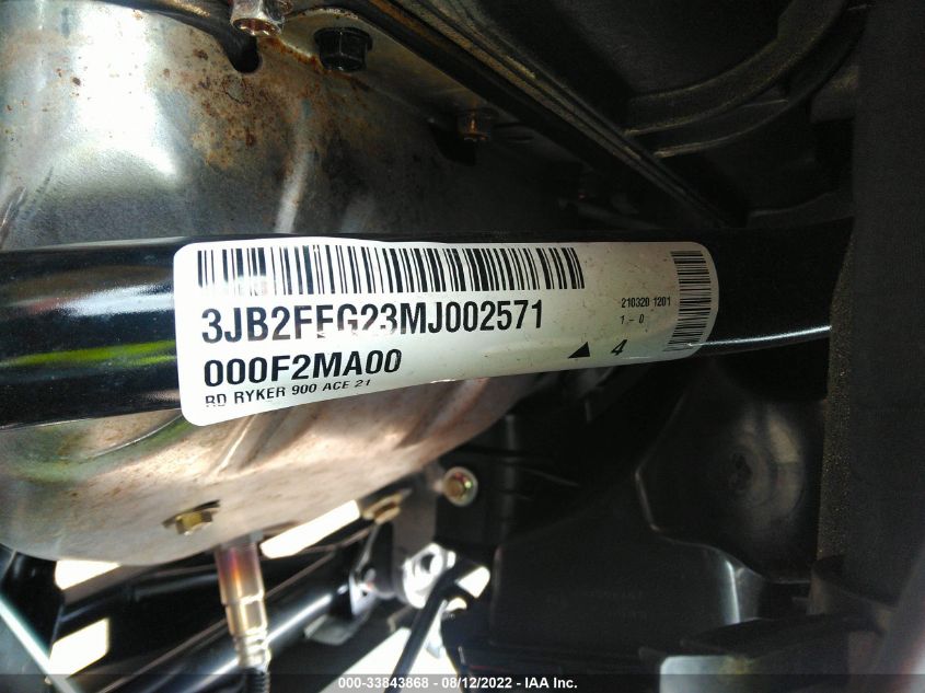2021 CAN-AM RYKER 3JB2FEG23MJ002571