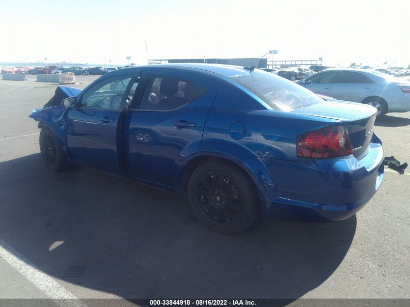 2013 DODGE AVENGER SE 1C3CDZAB6DN613596