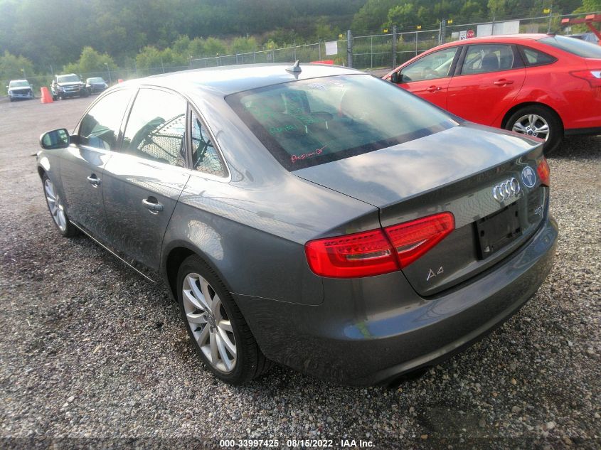 2013 AUDI A4 PREMIUM PLUS WAUFFAFL9DN031561